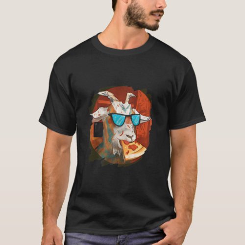 Goat Eating Pizza Pizza Food Goat Foodie 1  T_Shirt