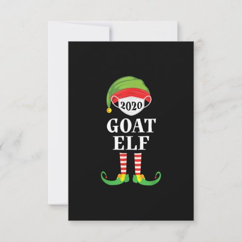 Goat Elf Matching Christmas Group Party Pjs Family RSVP Card
