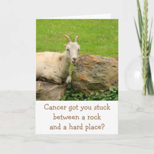 Goat Encouragement Cancer Support Card