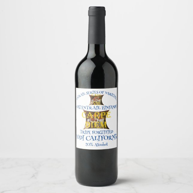 Goat Entrails Zinfandel from the California Tripe Wine Label (Front)