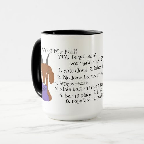 Goat escape artist nubian boer goat goats mug