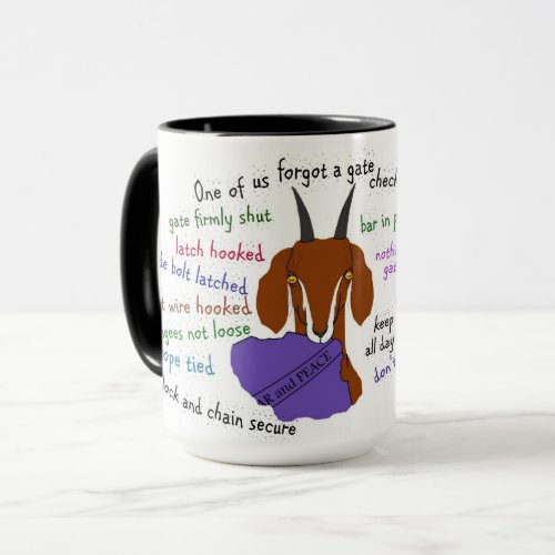 Goat escape artist nubian boer goat goats mug