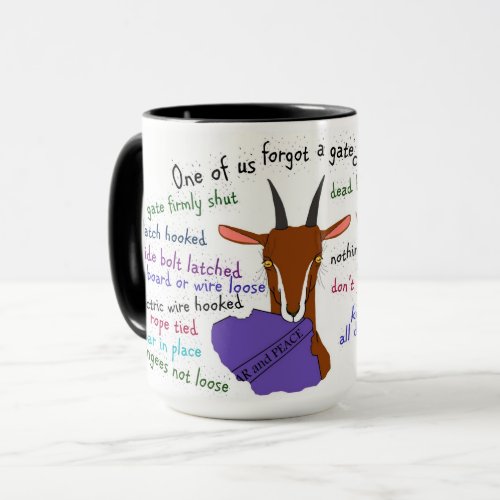 Goat escape artist toggenburg goat goats mug