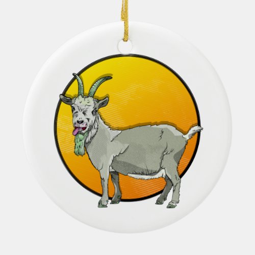 Goat Farm Animal Ceramic Ornament