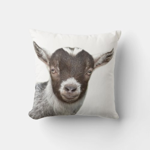 Goat farm animal cute nursery photo throw pillow