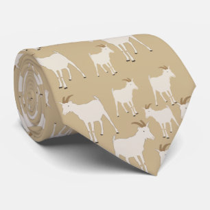 Goat Farm Animal Pattern Neck Tie