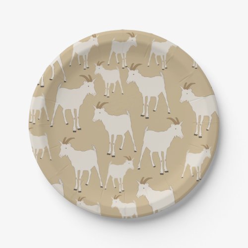 Goat Farm Animal Pattern  Paper Plates