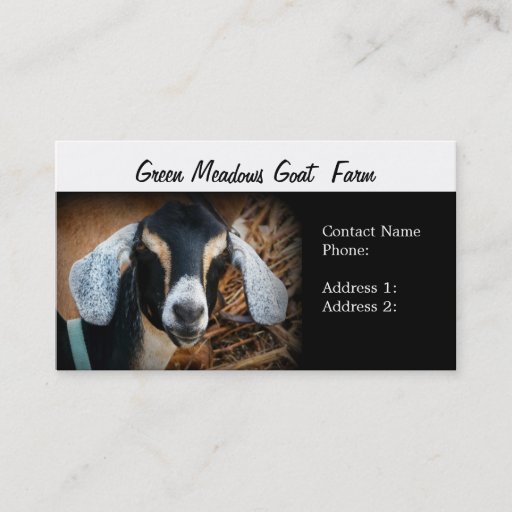 Customizable Goat Farm  Business Cards