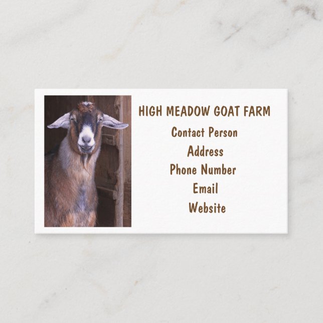 Goat Farm Custom Business Card (Front)