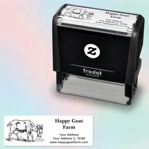 Goat Farm Return Address Self Inking Stamp