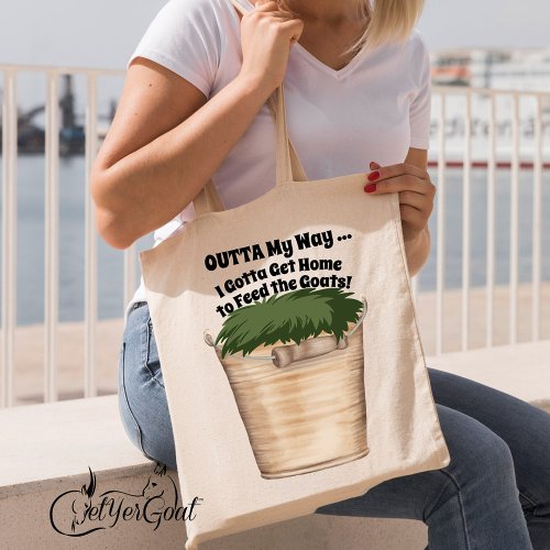 Goat Feed Bucket Tote Bag