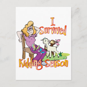 GOAT Funny Kidding Season by GetYerGoat Postcard