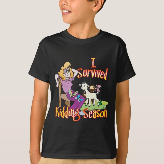 GOAT | Funny Kidding Season by GetYerGoat T-Shirt (Front)