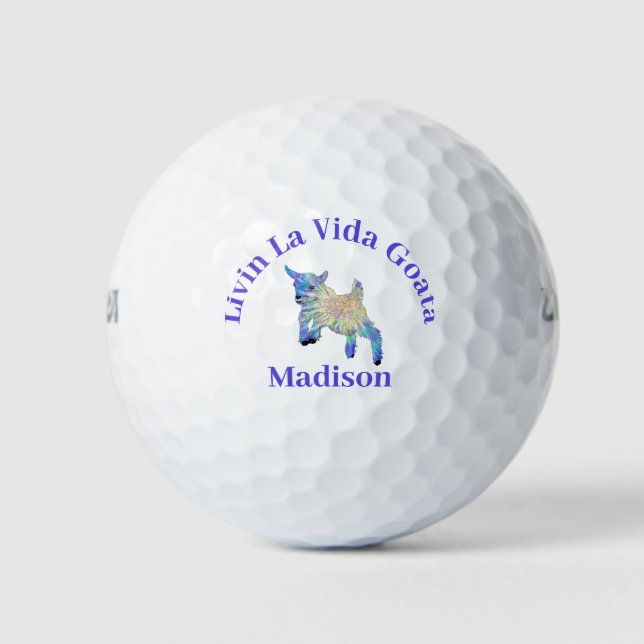 Goat Funny Saying Animal Humor Personalize Golf Balls (Front)