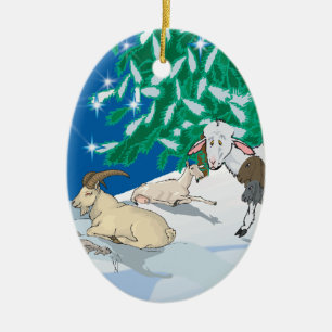 Goat - Gift of the Old One Ceramic Ornament