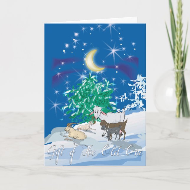 Goat - Gift of the Old One Holiday Card (Front)