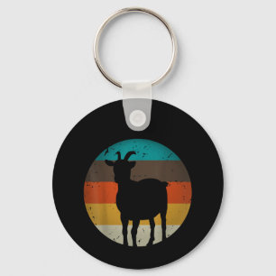 Goat Gift Vintage Retro Funny Dairy Farmer Animal Keychain
