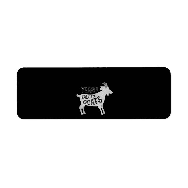 Goat Gifts for Goat Lovers Funny Label (Front)