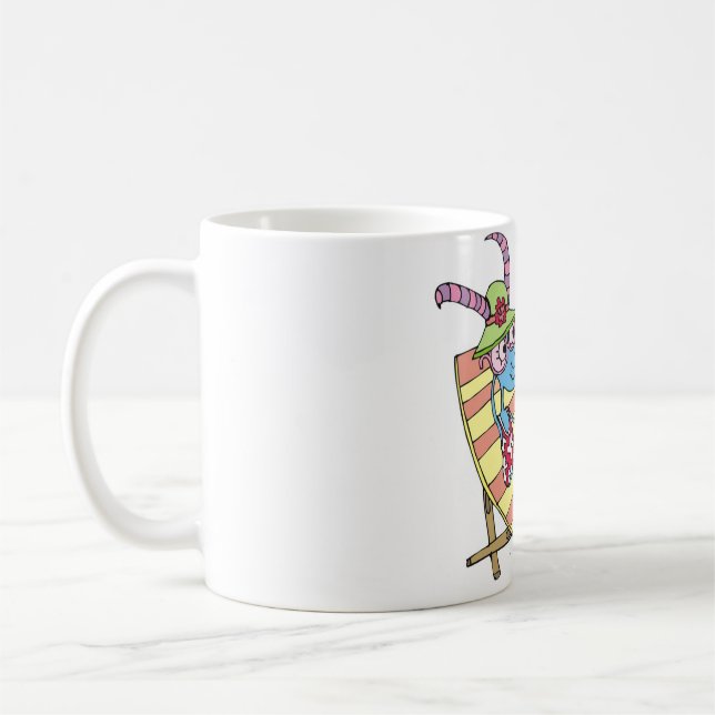 Goat Girl on Beach Coffee Mug (Left)
