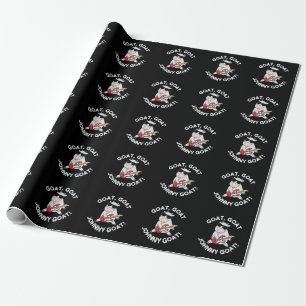 Goat Goat Johnny Goat Funny Animal Pun Dark BG Wrapping Paper