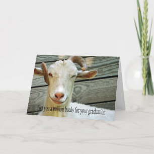 Goat graduation card