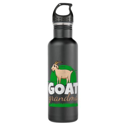Goat Grandma Goat Lover Mothers Day Goat Lady Moth Stainless Steel Water Bottle
