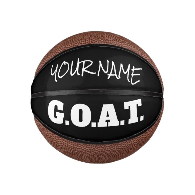 GOAT Greatest Of All Time custom mini basketball (Front)