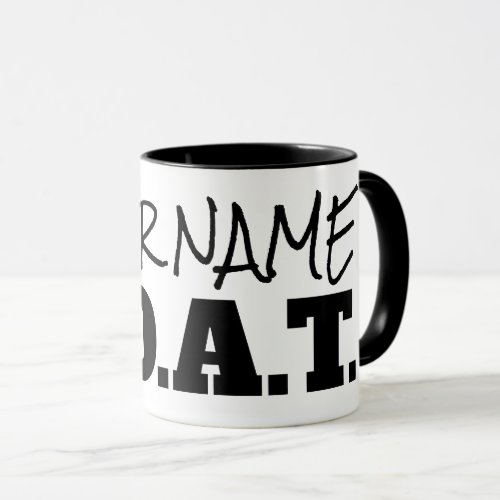 GOAT Greatest Of All Time Custom Name Coffee Mug