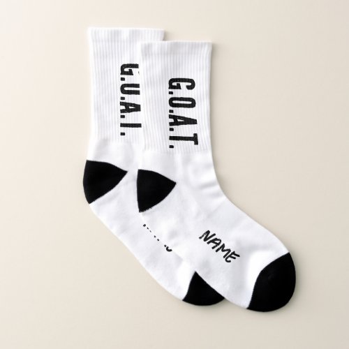 GOAT Greatest Of All Time funny personalized mens Socks