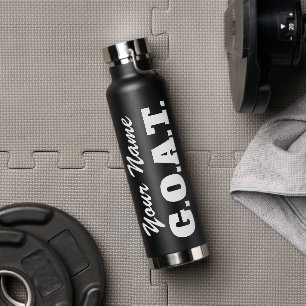 GOAT Greatest Of All Time personalized Water Bottle