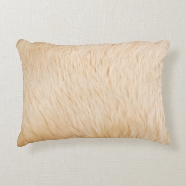 Goat hair fur animal texture accent pillow (Front)
