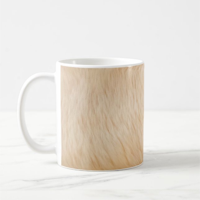 Goat hair fur animal texture coffee mug (Left)