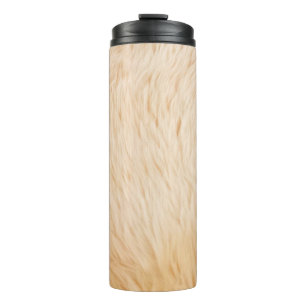 Goat hair fur animal texture thermal tumbler