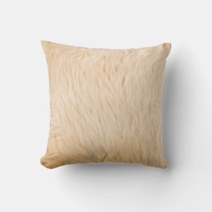 Goat hair fur animal texture throw pillow