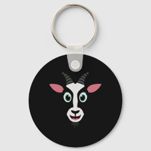 Goat Halloween Costume Goat Face Lazy Halloween Co Keychain