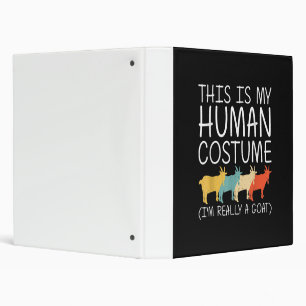 Goat Halloween Human Costume 3 Ring Binder