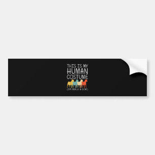 Goat Halloween Human Costume Bumper Sticker