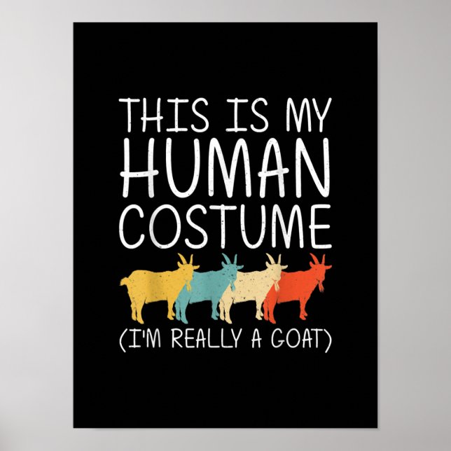 Goat Halloween Human Costume Poster (Front)