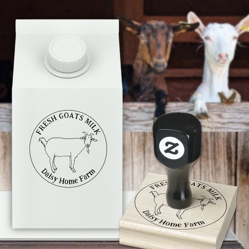 Goat Hand Drawn Business Rubber Stamp
