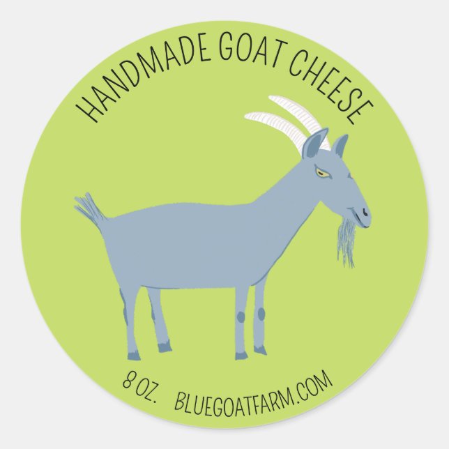 GOAT Handmade Gift Soaps Lotion Cheeses CUSTOM Classic Round Sticker (Front)
