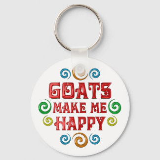Goat Happiness Keychain