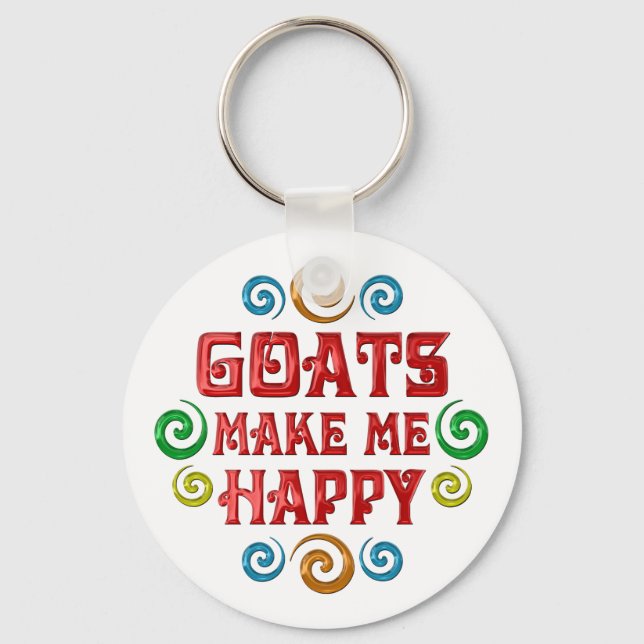 Goat Happiness Keychain (Front)