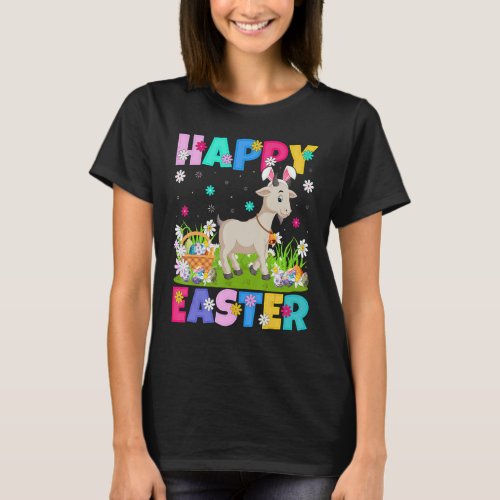 Goat  Happy Easter Bunny Goat Easter Sunday T_Shirt