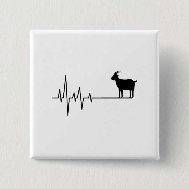 Goat Heartbeat  Button (Front)