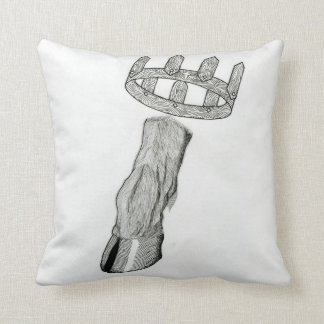 goat hoof throw pillow