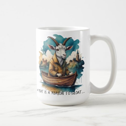 Goat in a Coat in a Boat in a Moat T_Shirt Coffee Mug
