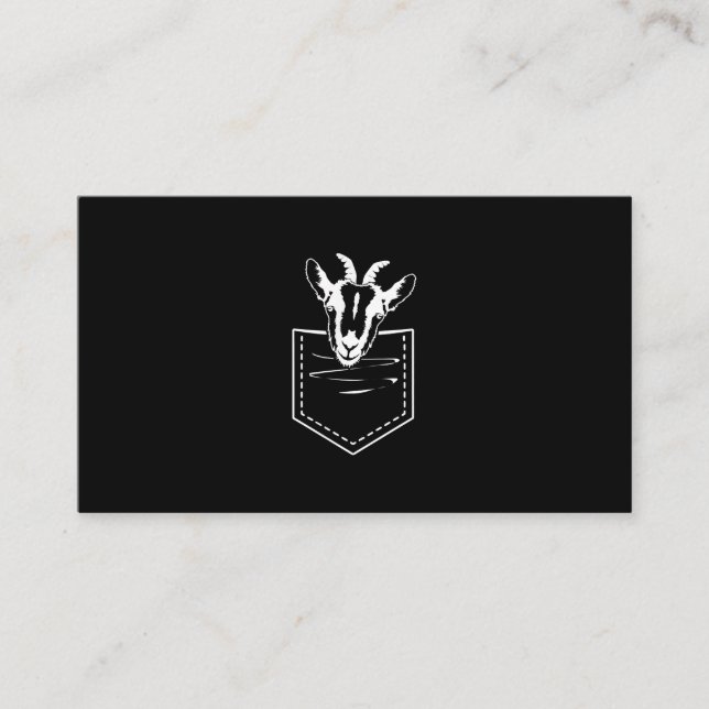 Goat In A Pocket Logo Funny Goat Lover Enclosure Card (Front)