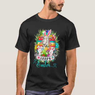 Goat In Easter Eggs Basket Cute Bunnies Happy East T-Shirt