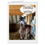 Goat Is So Excited For Your Twin Birth-double Love at Zazzle