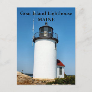 Goat Island Lighthouse, Maine Postcard
